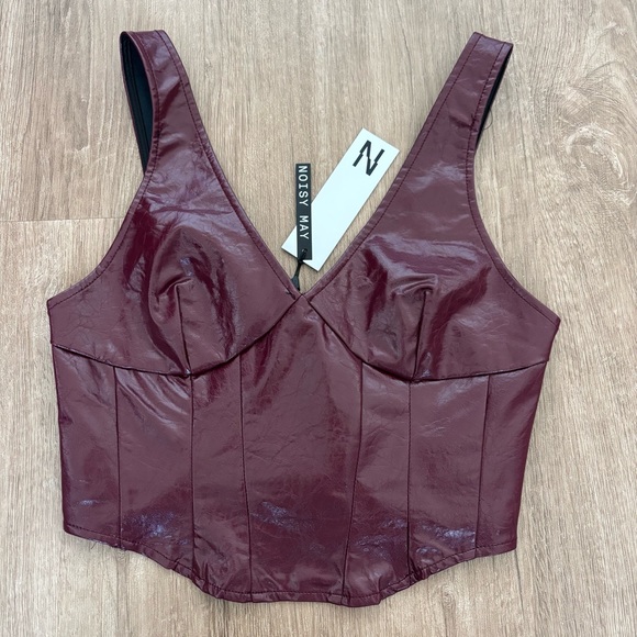 Faux leatherer pant and top set - Picture 5 of 10